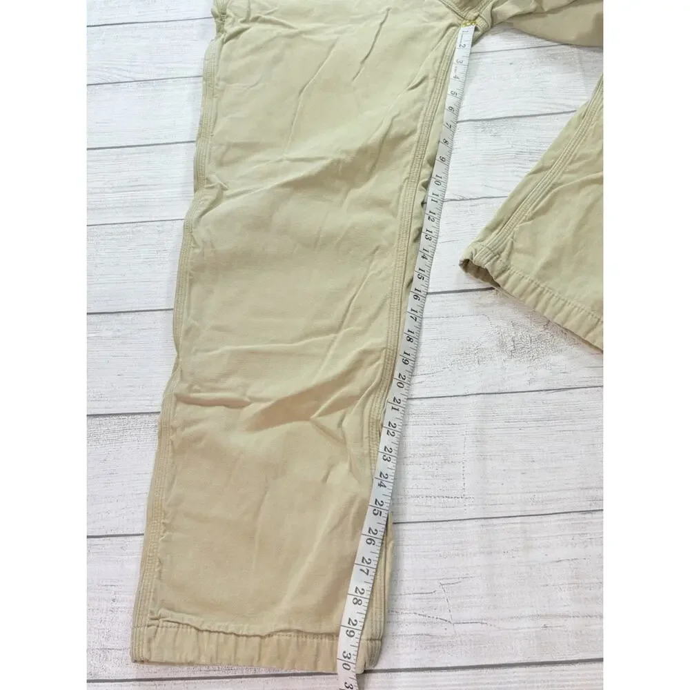 CARHARTT Men's Relaxed Fit Fleece Lined Work Pants 103342-253 Tan Size 42x32